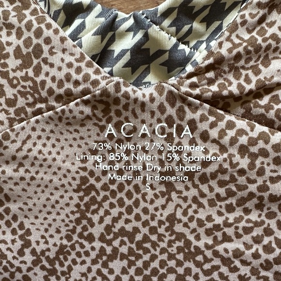 Acacia Swimwear Brown Patterned One-Piece - Picture 2 of 3